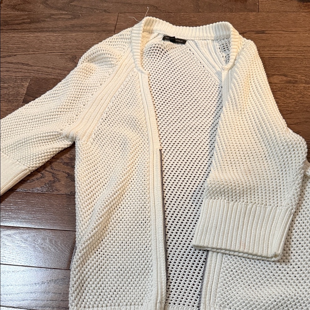 Banana Republic Ivory Textured Cardigan